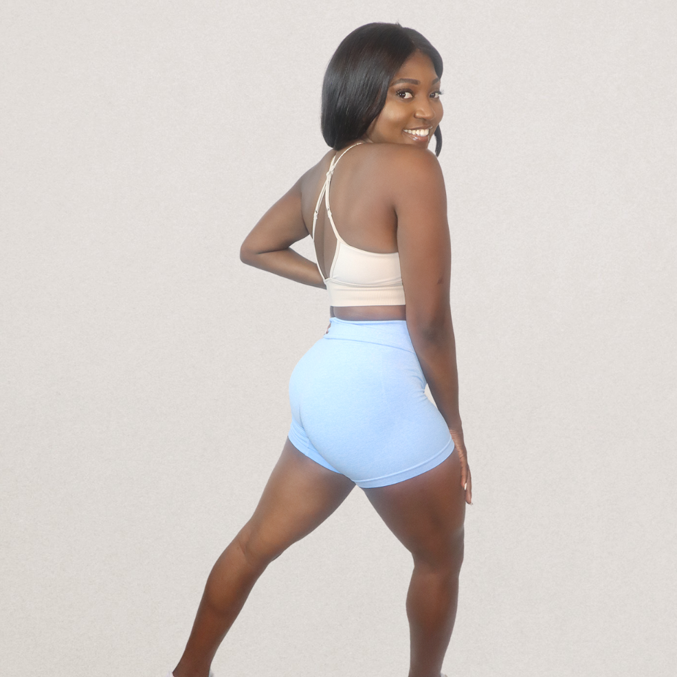 Body Fit Biker Shorts - Blue