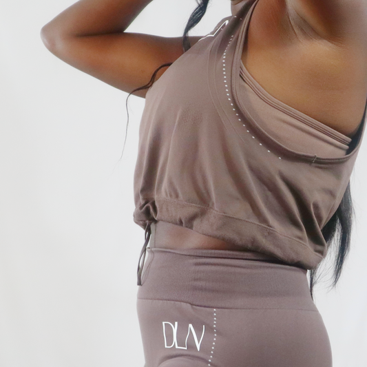 Loose Crop Top - Brown